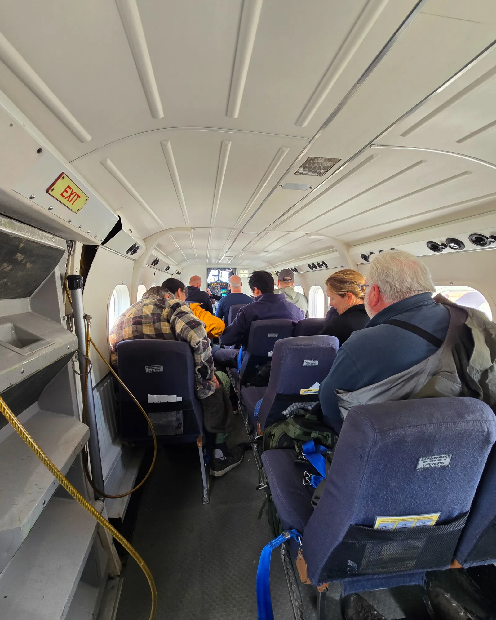View from the back of the plane