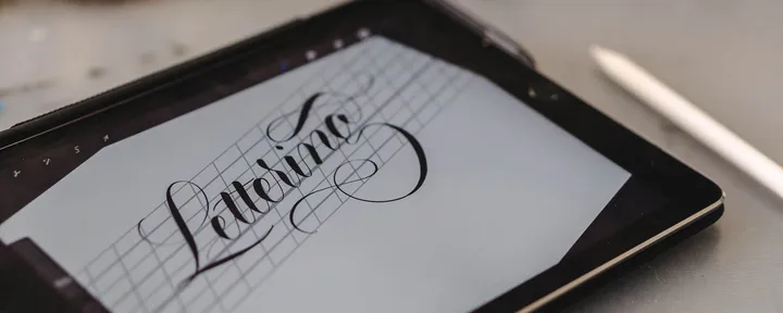 a photo of lettering written on the iPad