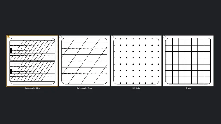 screenshot of different types of grid